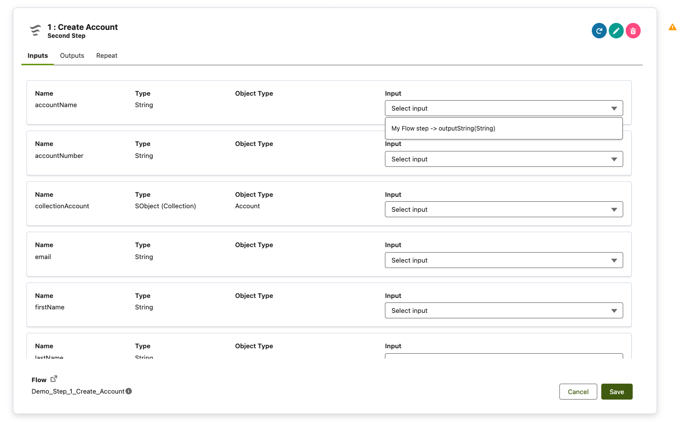 Input Parameter Mapping